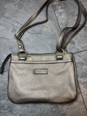 Relic Metallic Pewter Crossbody Bag